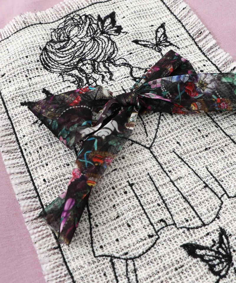 ラメツイード女の子アップリケプルオーバー-20