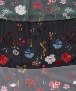 クラシカル花柄チュール重ねワンピース-14