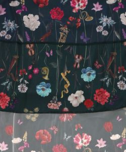 クラシカル花柄チュール重ねワンピース-17