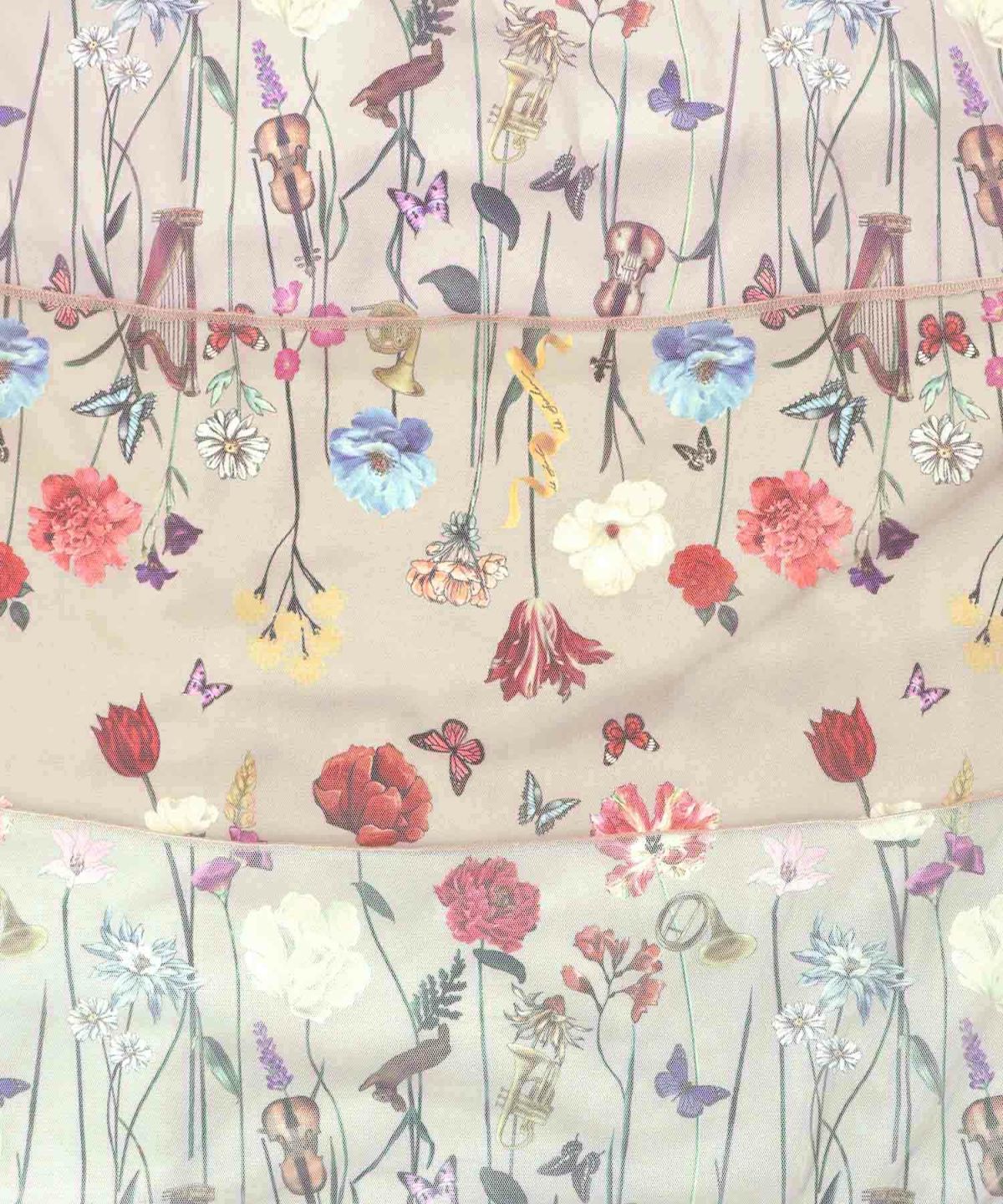 クラシカル花柄チュール重ねワンピース-20