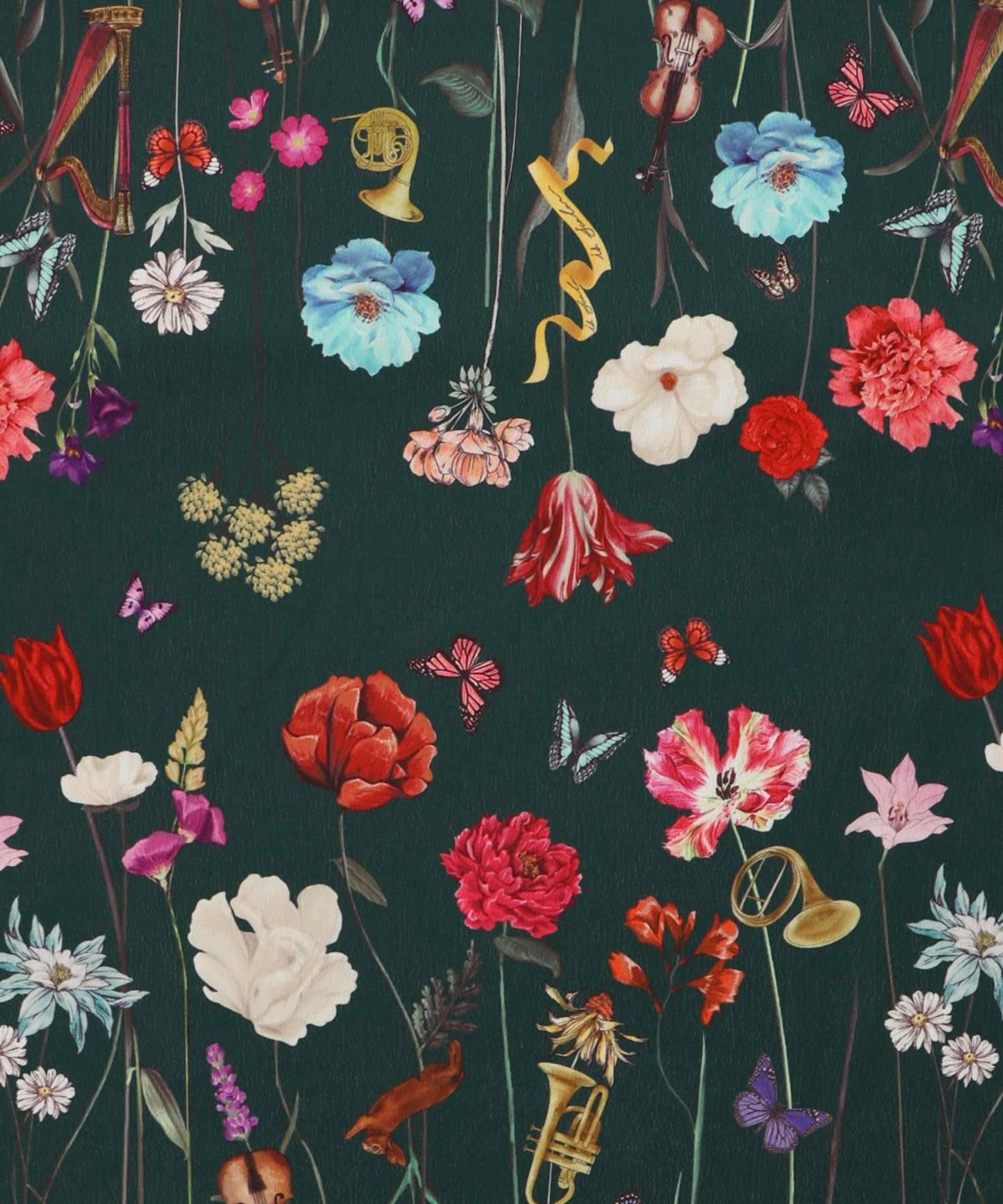 クラシカル花柄チュール重ねワンピース-25