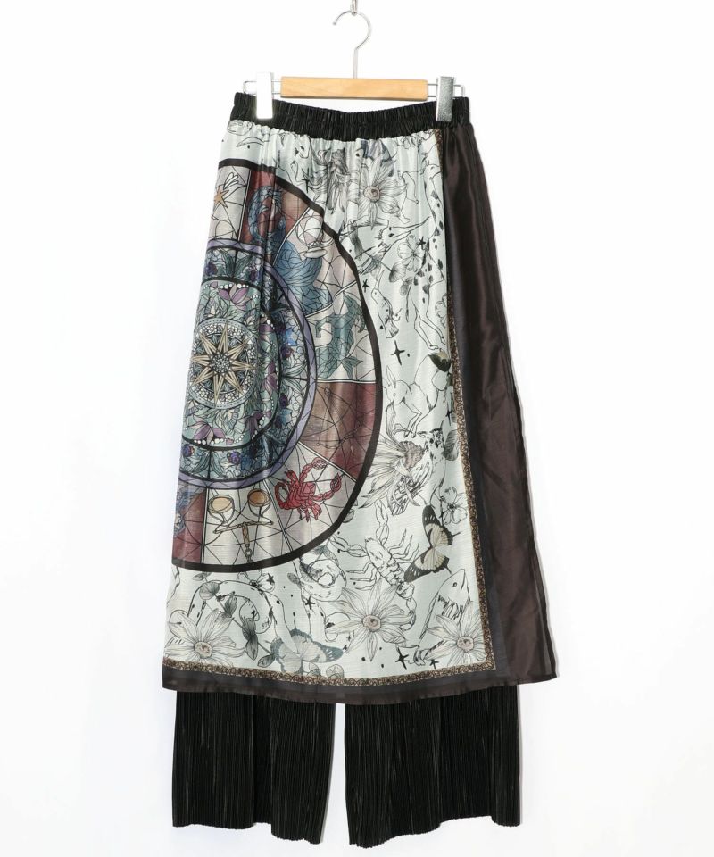 星座ステンドグラス柄シアー×ボドレー素材パンツ-9