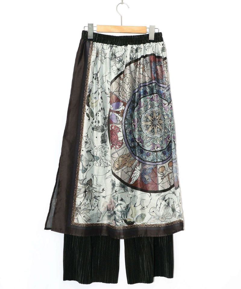 星座ステンドグラス柄シアー×ボドレー素材パンツ-10