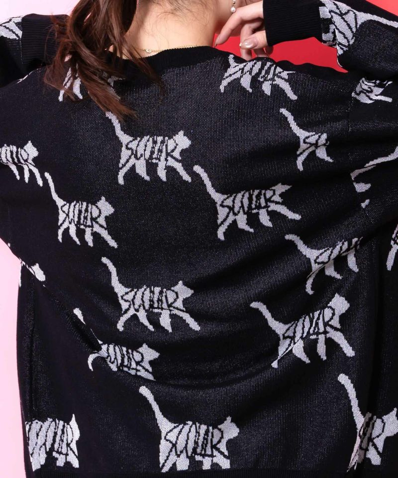 ネコスカラーUVジャガードカーディガン-6