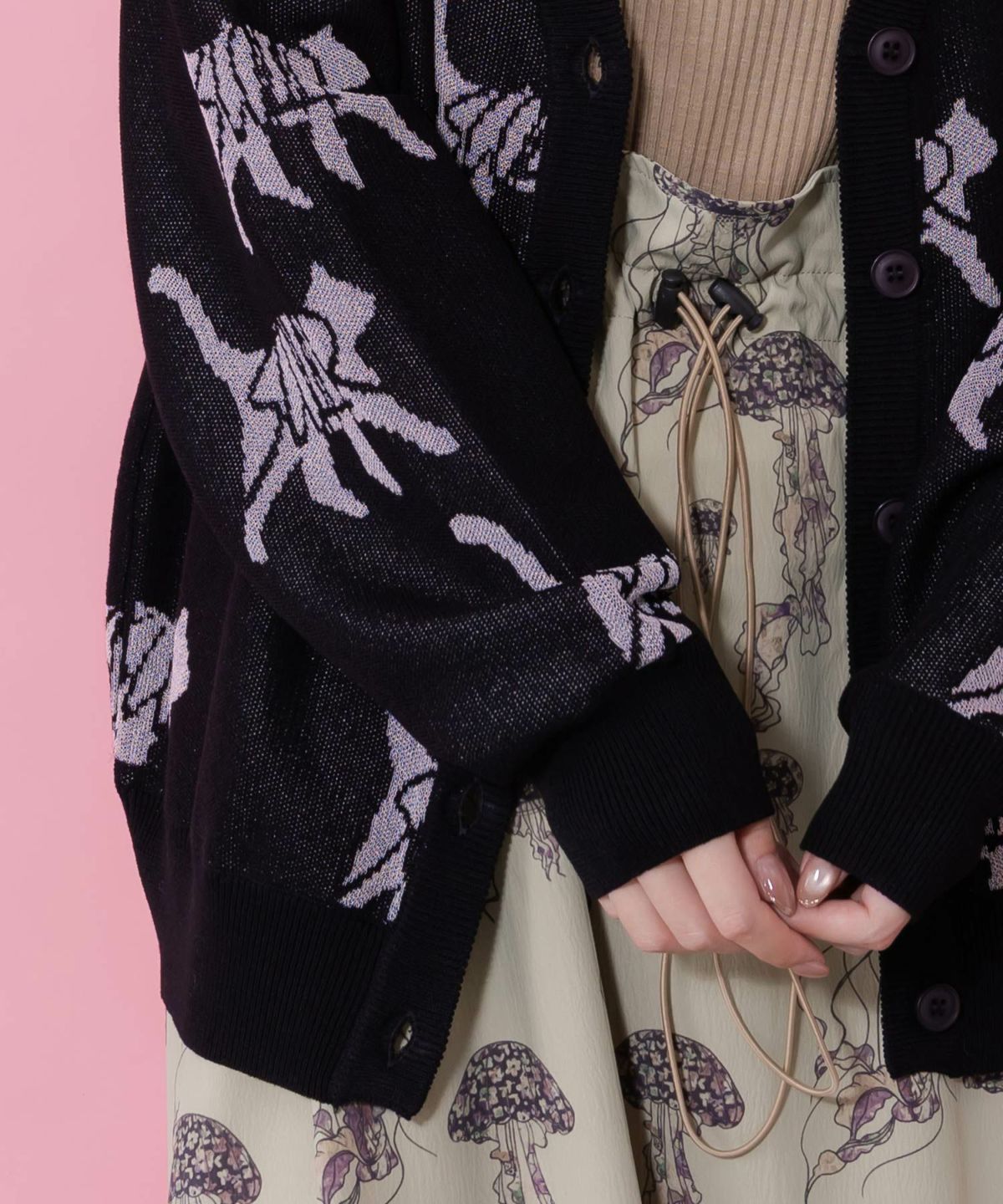 ネコスカラーUVジャガードカーディガン-7