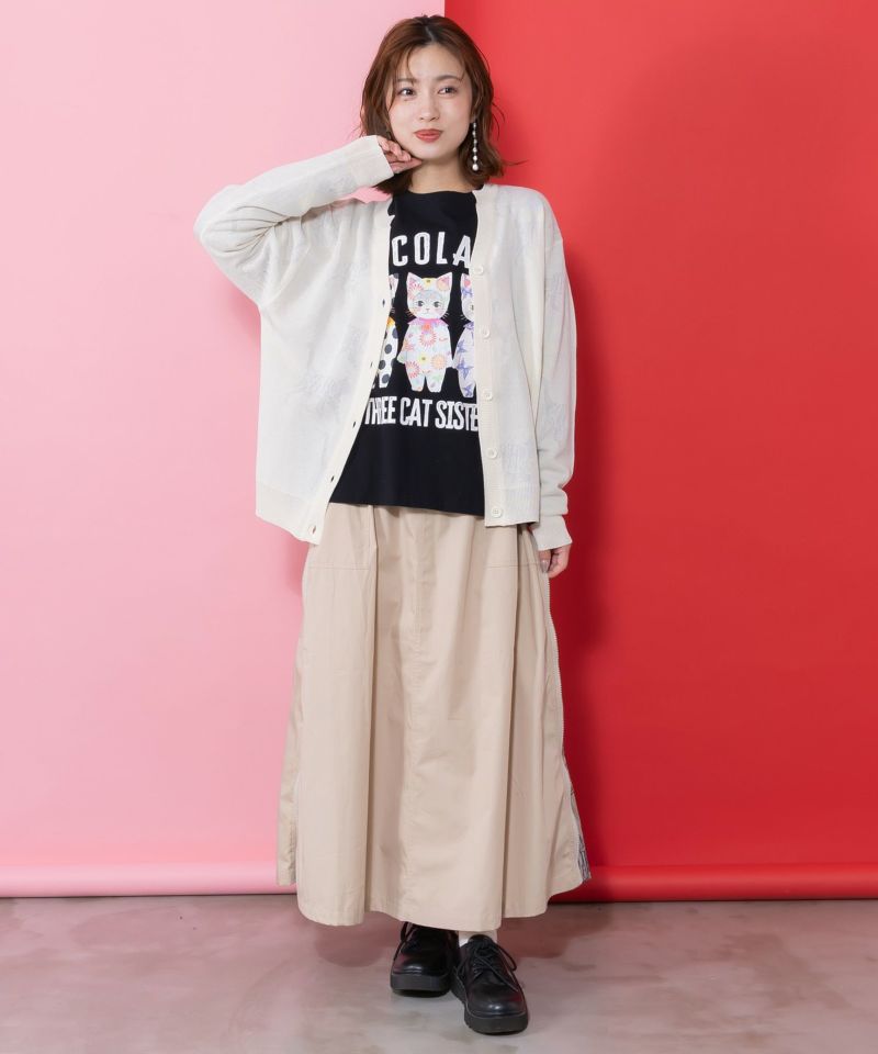 ネコスカラーUVジャガードカーディガン-9