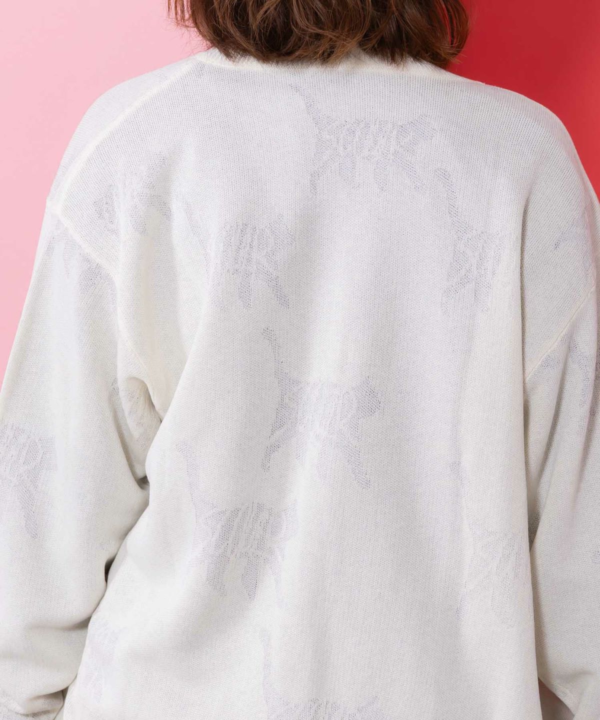 ネコスカラーUVジャガードカーディガン-13