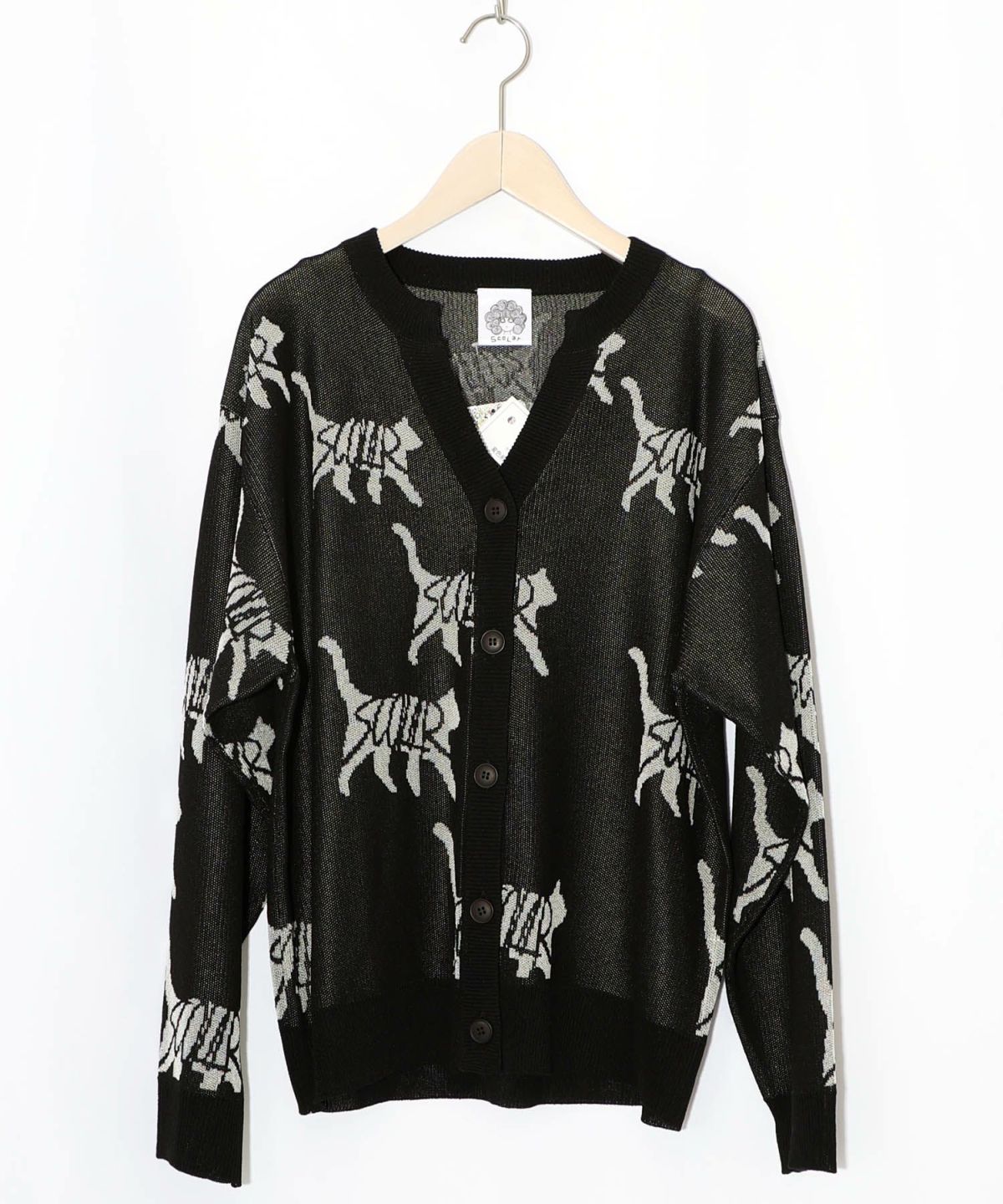 ネコスカラーUVジャガードカーディガン-17