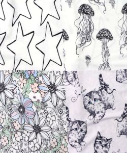 パッチワーク風総柄シャツワンピース-12